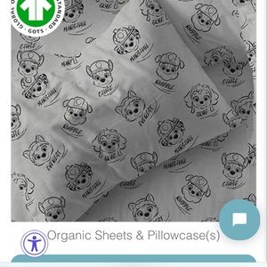 Paw Patrol Twin Sheet set- 100% Organic Cotton- Morning Bird- Gently used